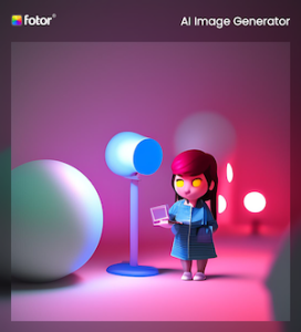 AI generated image of "university student as a social media intern"